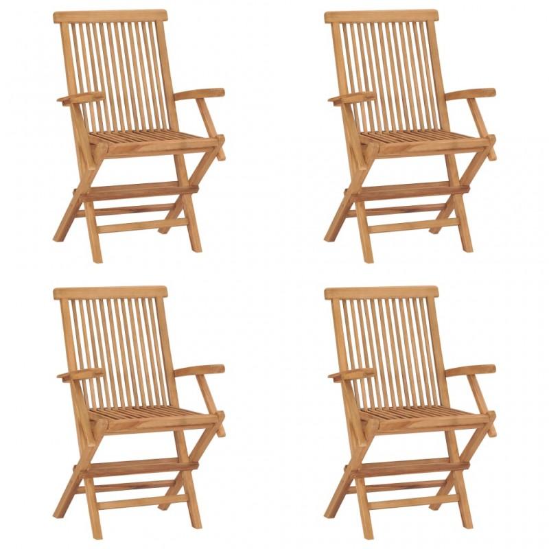 Day and Night - Day and Night Folding Garden Chairs 4 Units Solid Teak Wood