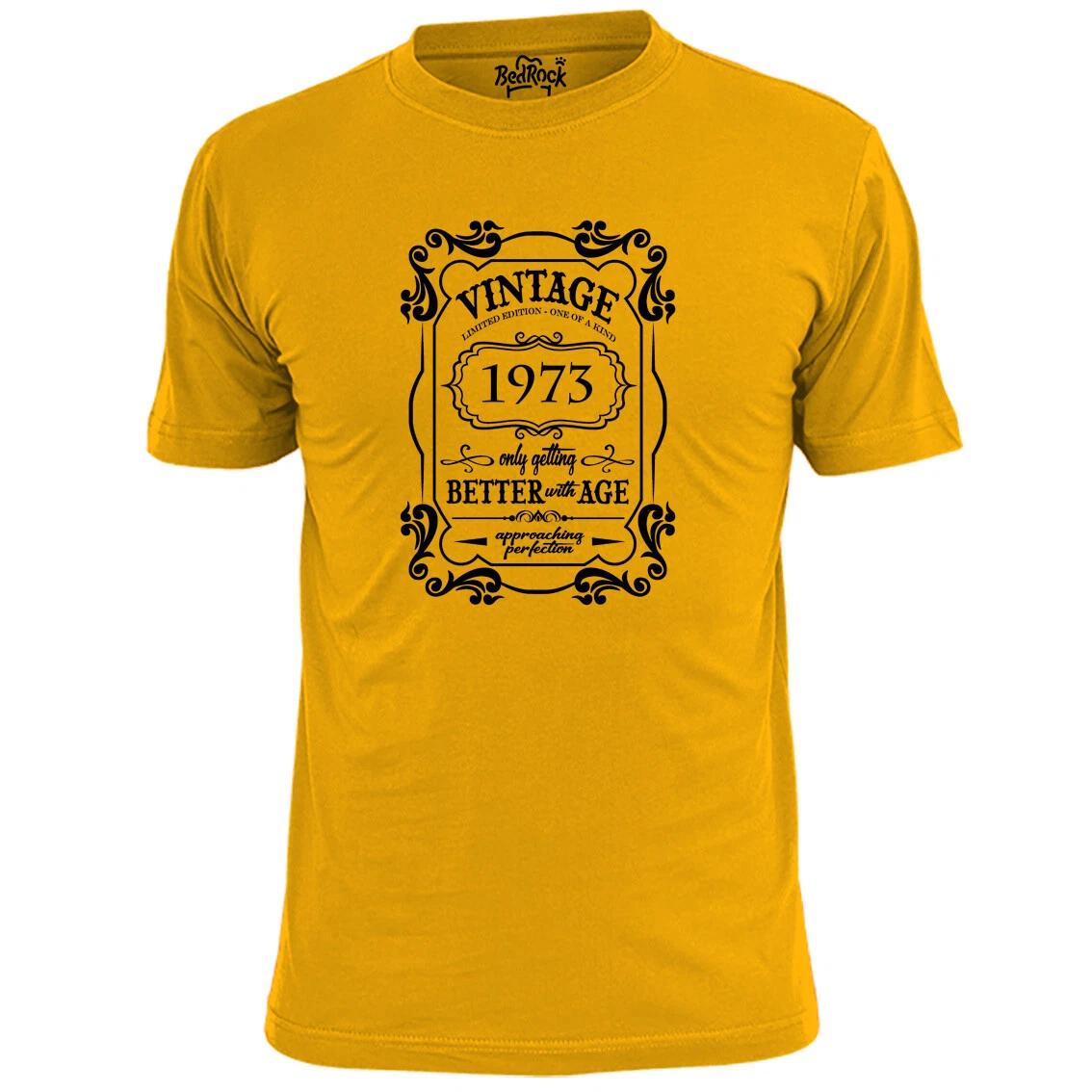 Mens Vintage Birthday 1973 T shirt 50th Birthday Dad Grandad Grampy JD S