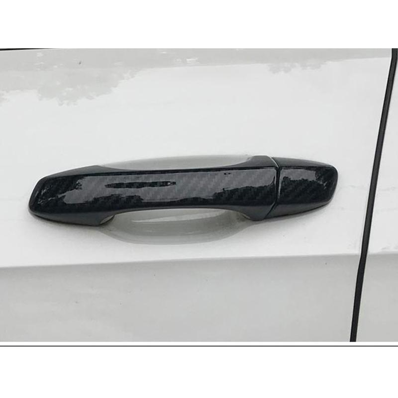 for Skoda Kamiq NW4 Carbon Fiber Smart Door Handle Cover Car Protective Style Decorate Accessories Stickers