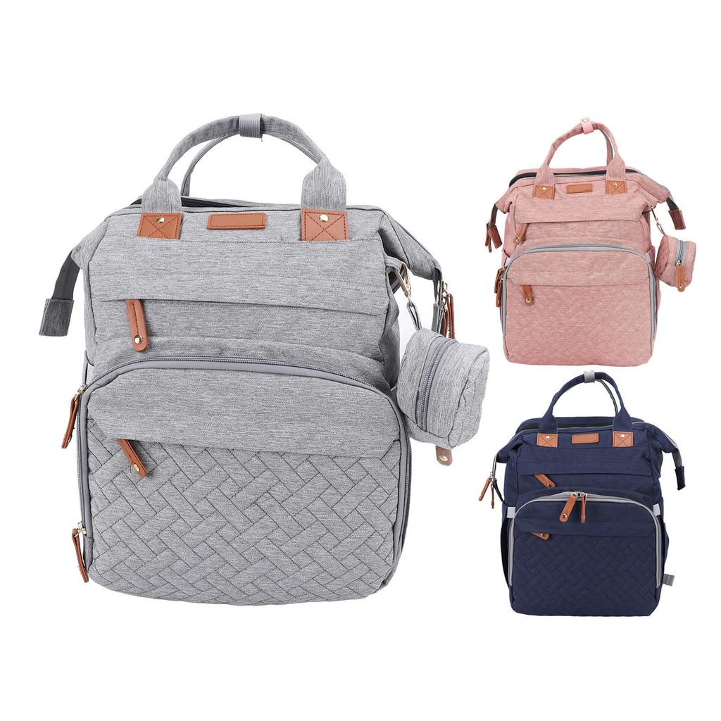 Diaper Bag Foldable Multifunctional Baby Diaper Backpack with USB Charging Port for Travel