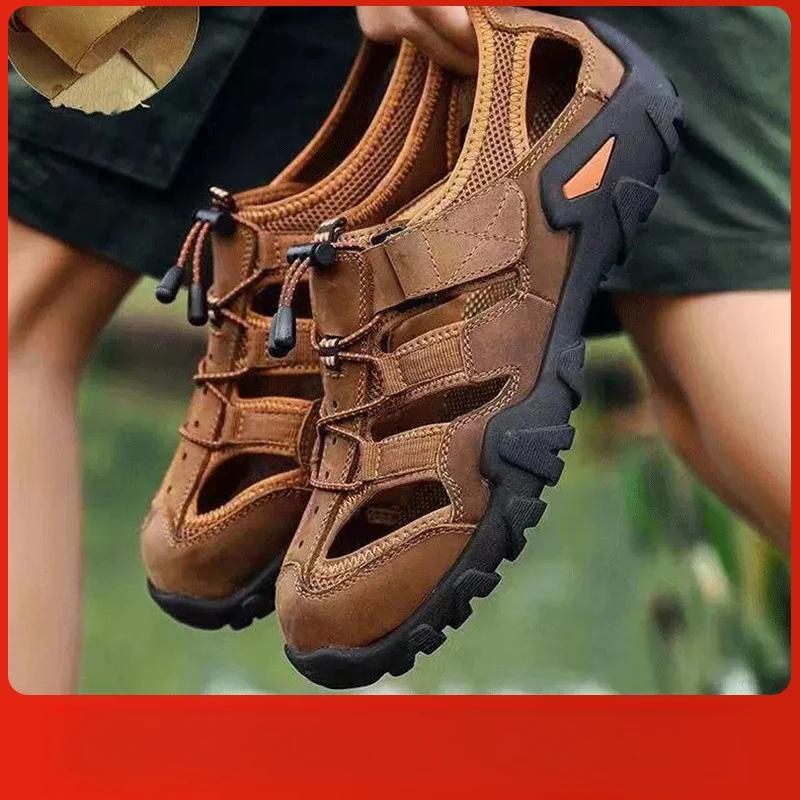 2025 New Men's Sandals Antiskid Breathable Fashion Outdoor Casual Shoes Comfortable Beach Male Shoe Loafers Soft Mans Slippers