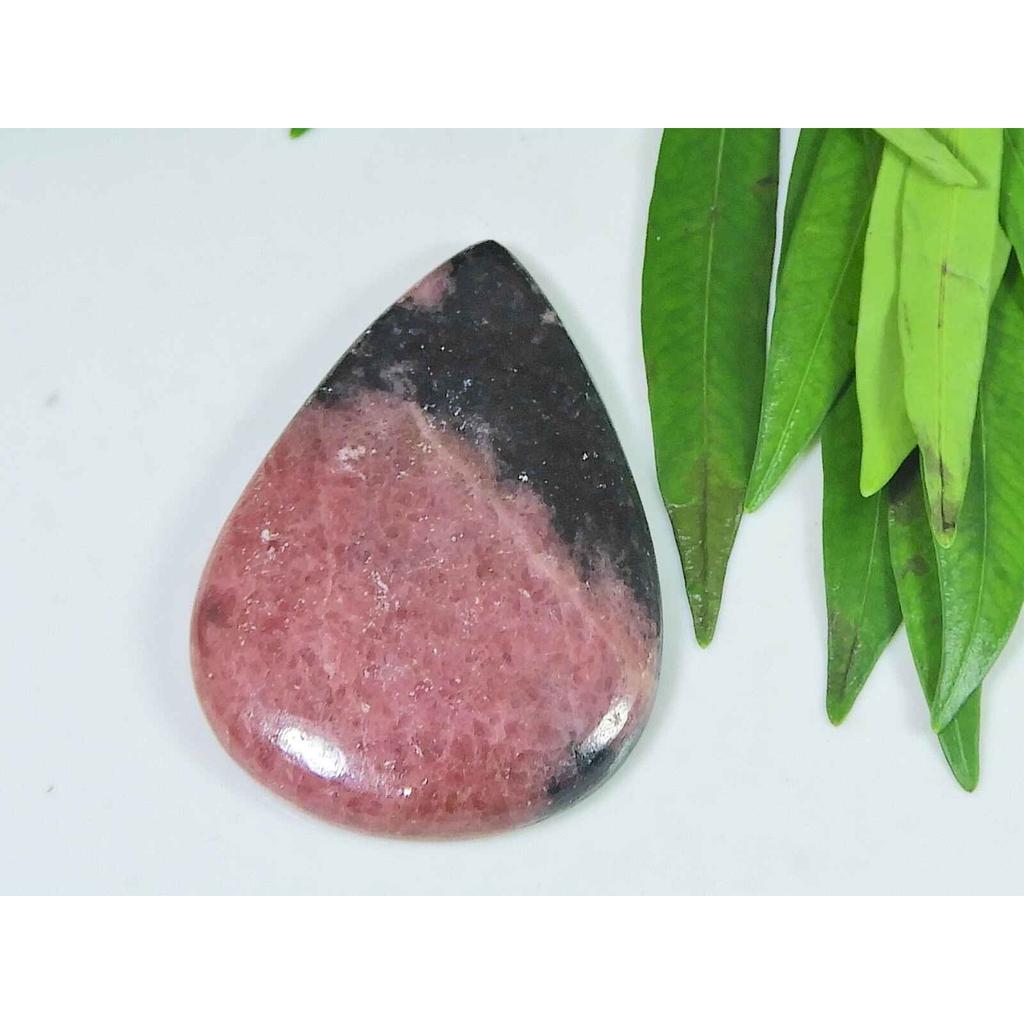 34X46X05MM Natural Red Rhodonite Quartz Pear Cabochon Loose Gemstone SK-3748