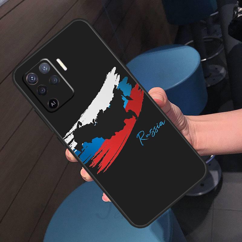 Russian Flag Case For Oppo A16 A17 A18 A96 A76 A60 A80 A40 A38 A58 A78 A98 A94 A74 A54 A15 A57 A77 A5 Pro