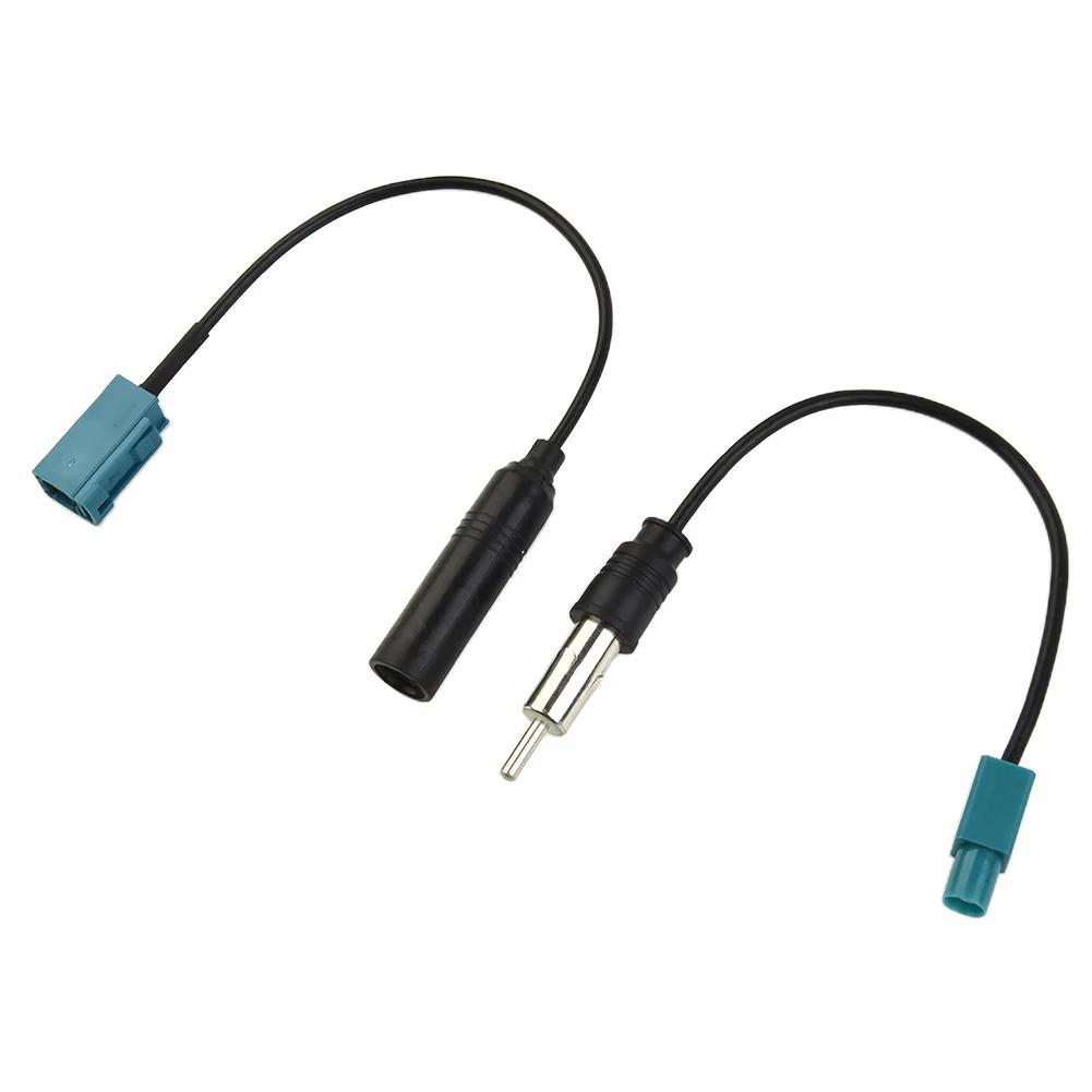 2x Cars Stereo Radio Antenna Adapters Cables For Fakra- Z Male To DIN Plugs Converter For Car Stereo Heads Radio Antennas