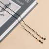 Metall Brillenkette Maskenkette Schlichte High-End Brillenkette Damen Schwarzer Kristall Hals Brillenaccessoires