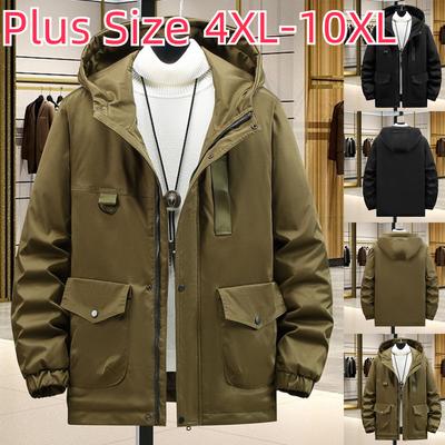 Zimowy płaszcz bawełniany Plus Size męski dorywczo luźne ubrania bawełniane gruby męski płaszcz bawełniany pikowana pogrubiona kurtka 4XL-10XL