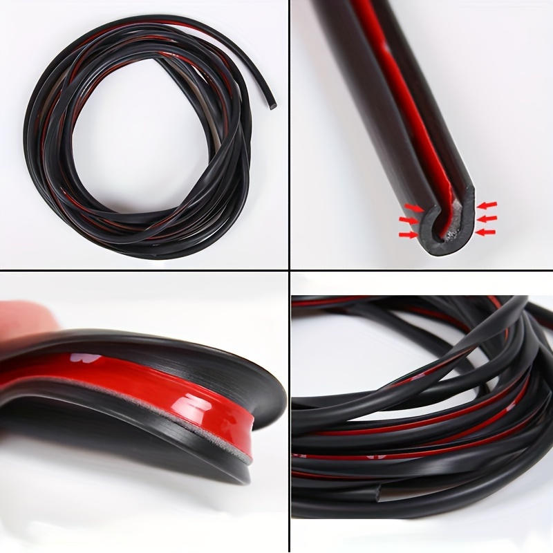 5/8M PVC Car Door Edge Protection Strip Auto Door Anti Collision Strip Door Moldings Trim Adhesive Scratch Protector