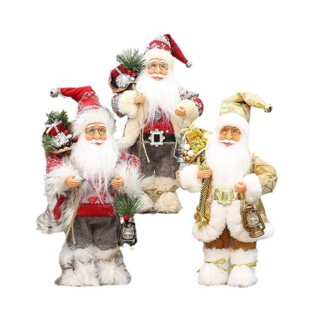 12 Inches Creative Santa Claus Decorations Standing Santa Claus Santa Claus Doll Party Supplies