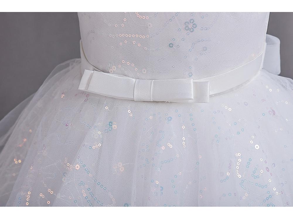 Girls' Princess Floral Tulle Dress for First Birthday, Christmas, or Performance