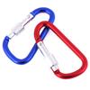 2Pcs Random Aluminum Carabiner D-Ring Key Chain Clip Outdoor Hook Buckle