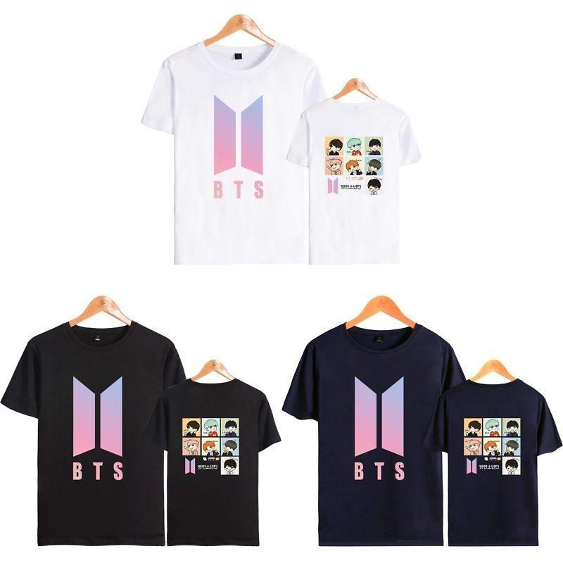 Bts Graphic Printed Modal Tee Oversized Streetwear Shirt For Kpop Fans Summer Casual