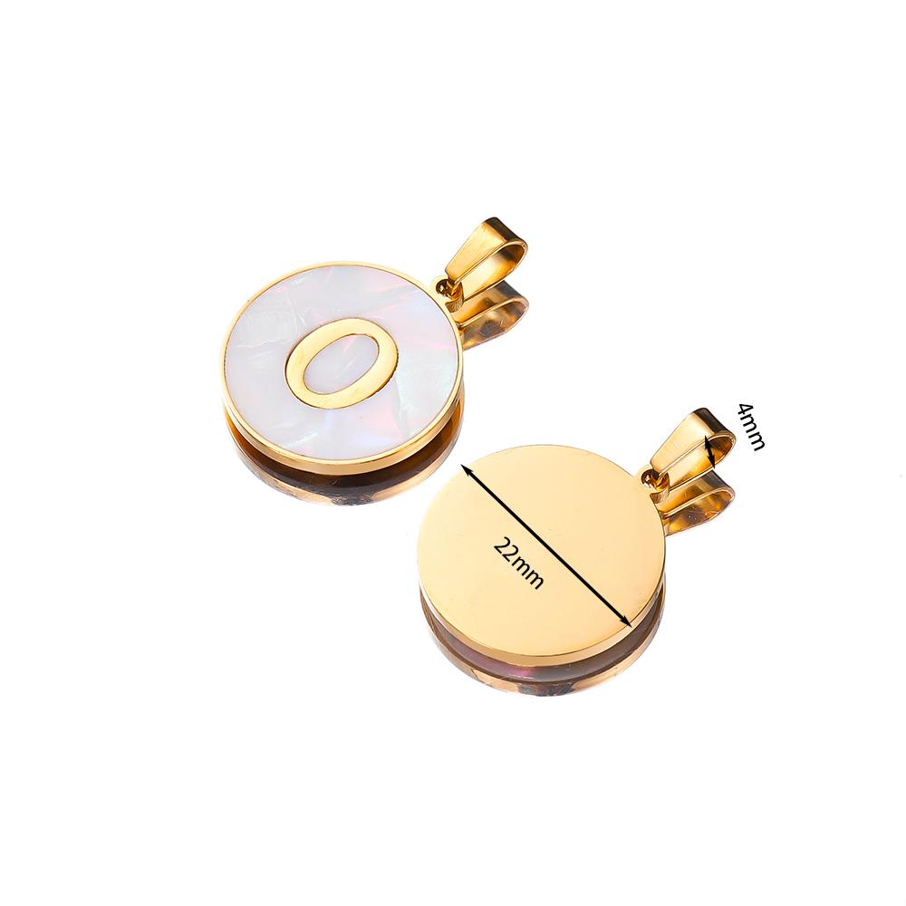 1Pcs Stainless Steel With Pinch Bail Clasps Imitation Pearl Letter Charms Pendant For Necklace DIY Jewelry Making Accessories
