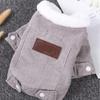 Pet Dog Clothes Dog Jacket Fleece Lining Extra Warm Coat Cat Jacket Dog Denim Jacket Dog Coat Puff Winter Thickening Corduroy Clothes Teddy
