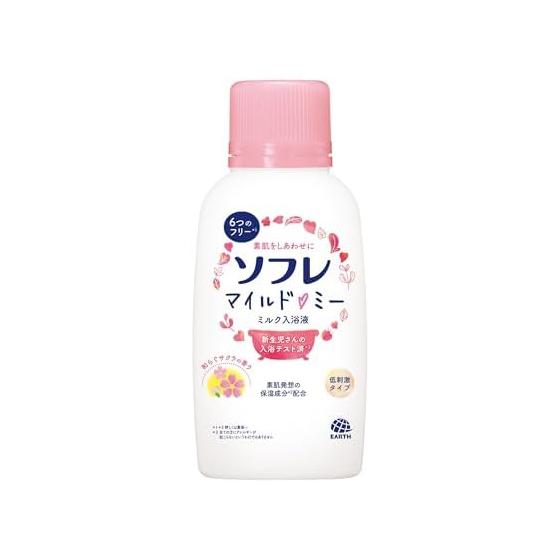 Sofre Mild Me Milk Bath Liquid Relaxing Sakura Scent (Main Item) Bath Salt Relaxing Sakura Scent Moisturizing Type Bath Liquid 720ml (x 1)