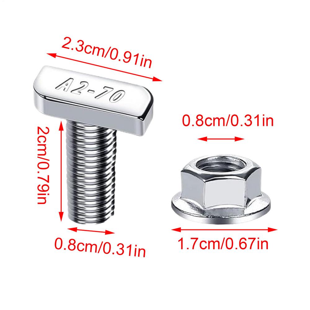 

Набор Т-образных болтов с молотковой головкой, скользящий винт, набор Т-образных болтов и гаек, сверхпрочный крепеж, винт для трековой системы, автомобильный багажник на крышу