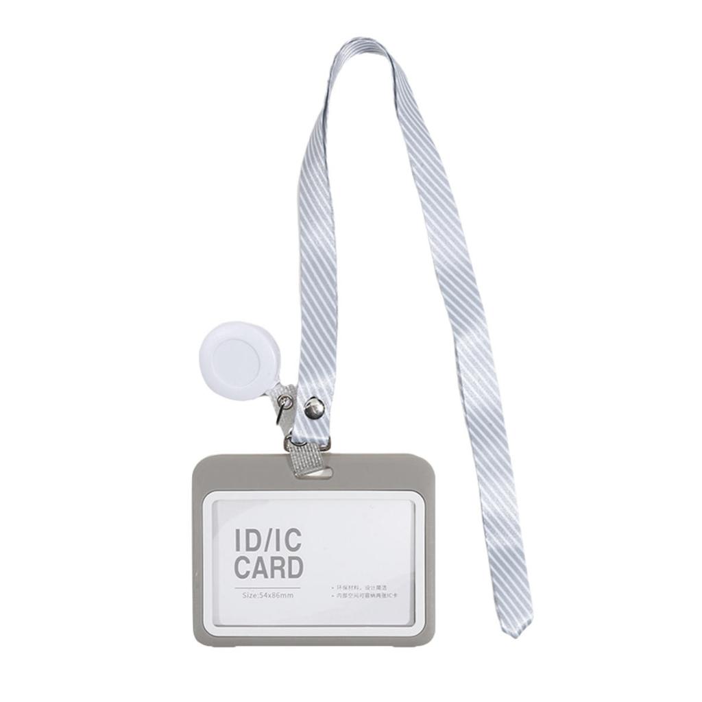 Lanyards Credential Holder Transparent Retractable Badge Reel with Lanyard Nurse Accessories for Work Removable ID Card Holder