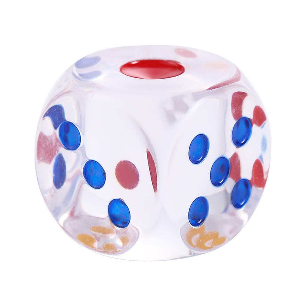 35mm Acrylic Dice Colorful Transparent 6 Sides Dice Board Game Square Point Dice for KTV Entertainment Family Party