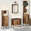Bathroom Furniture Set with Storage 4 Pcs Brown 33 X 33 X 185.5 Cm