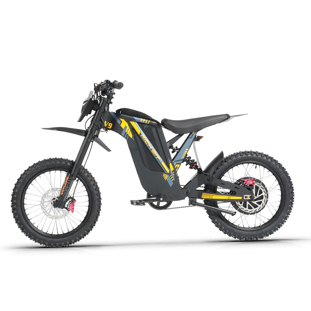 RICH BIT V9 Ultra Elektrisches Dirtbike, 48V 20AH Akku, Vollfederung, 17’’ Geländereifen