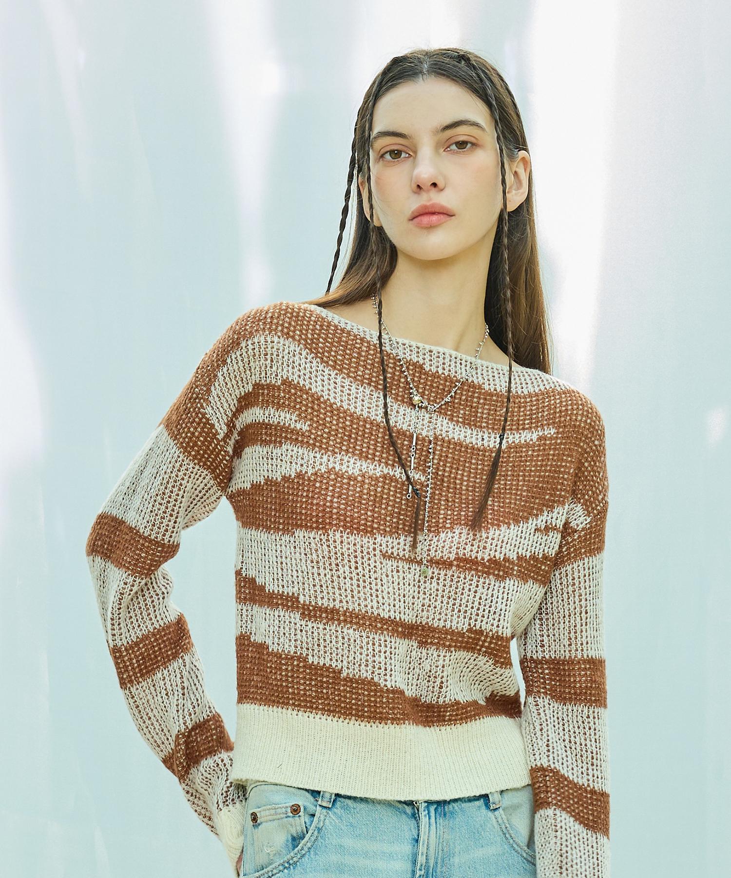 Latizen L9 Zebra Color Knit(Brown) Brown/Free