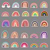 50 Cartoon Rainbow Bridge Personality Ins Style Small and Fresh DIY Suitcase Scooter Refrigerator Car Creative Stickers