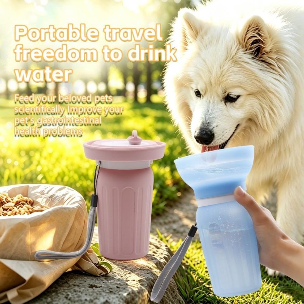 1PC Silicone Dog Water Bottle Leak Proof Pet Water Cup for Walking, Hiking and Travel
