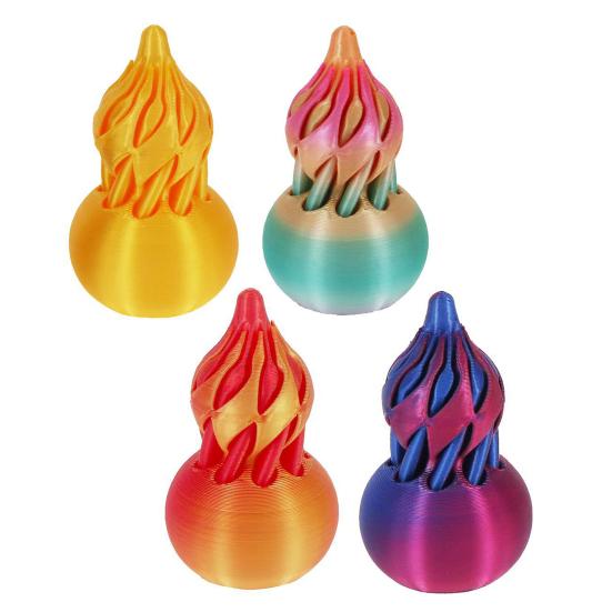 3D-gedruckte Spiral-Kürbis-Figur Unmögliche Durchgangsskulptur Vortex-Faden-Illusion Stressabbau Kinder Erwachsene Mini-Spiral-Kürbis Fidget-Spielzeug