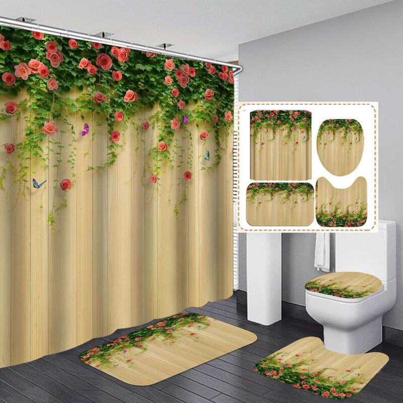 Yipanduo Plant Series No-Drill Shower Curtain