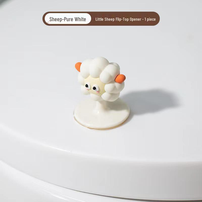 Touchless Cartoon Toilet Lid Lifter - Sheep & Puppy Design