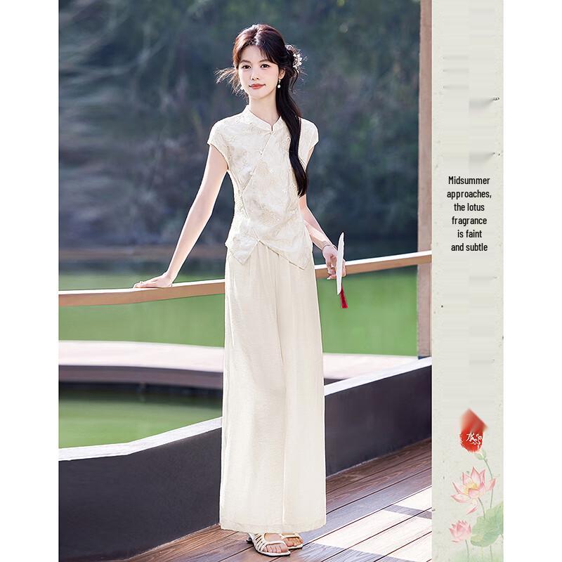 Elegant Embroidered Summer Two-Piece Set L