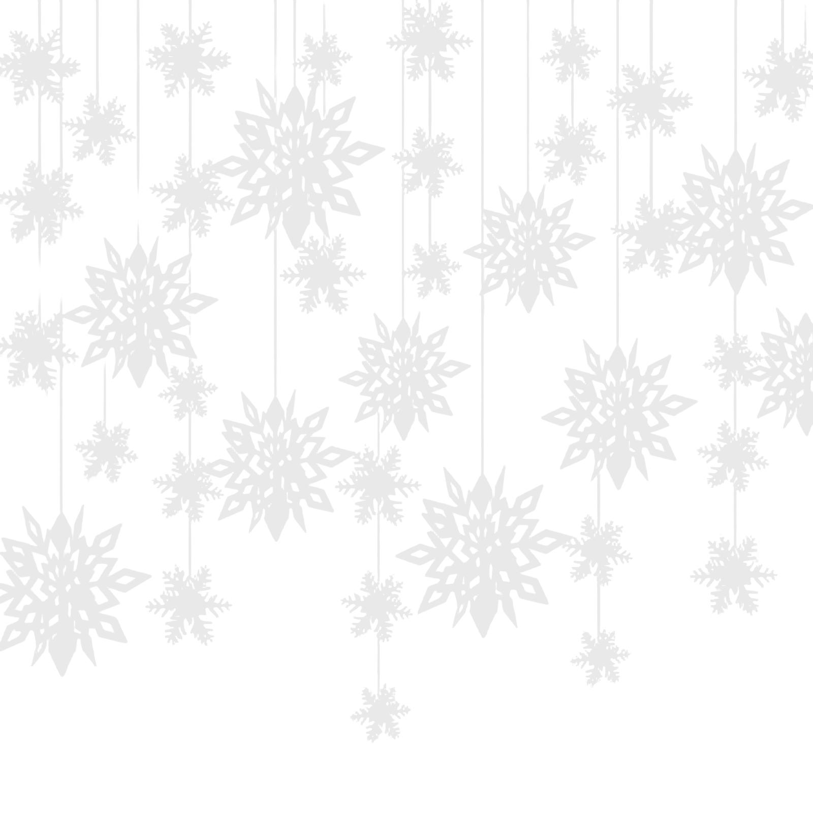 

24PCS Snowflake Christmas Decorations, 3D Large Paper Snowflakes Garland Hanging For Winter Christmas Party Decorations Holiday New One Size