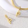 Copper Golden Letter P Charms Fit Original Bracelet Making Gift For Woman Jewelry Diy Fashion Pendant