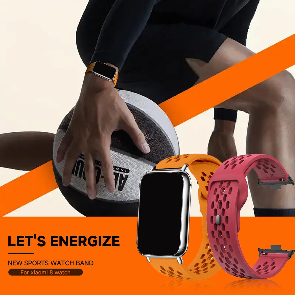 Sport Silikon Ersatzarmband für Xiaomi Mi Band 9 Pro/8 Pro Weiches Atmungsaktives Armband für Redmi Watch 6/5/4 Armband Correa