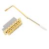 52.5mm Tremolo Bridge with Bar Zinc Alloy Vintage Electric Guitar Bridge Replacement for Fender Strat Style Guitars Gold