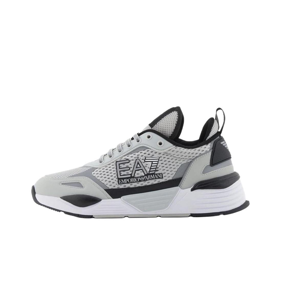 Emporio Armani EA7 Round Toe Lace-Up Thick Sole Low-Top Casual Shoes Men sneakers Gray X8X159XK379U498 42.5
