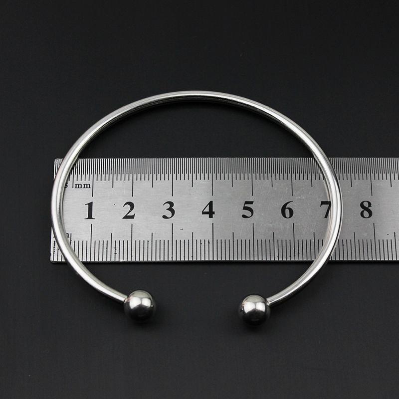 New Fashion Accessories Can Be Freely Diy Open Ball Head Fine Polishing With Thread Waterproof Metal Stainless Steel Bracelet