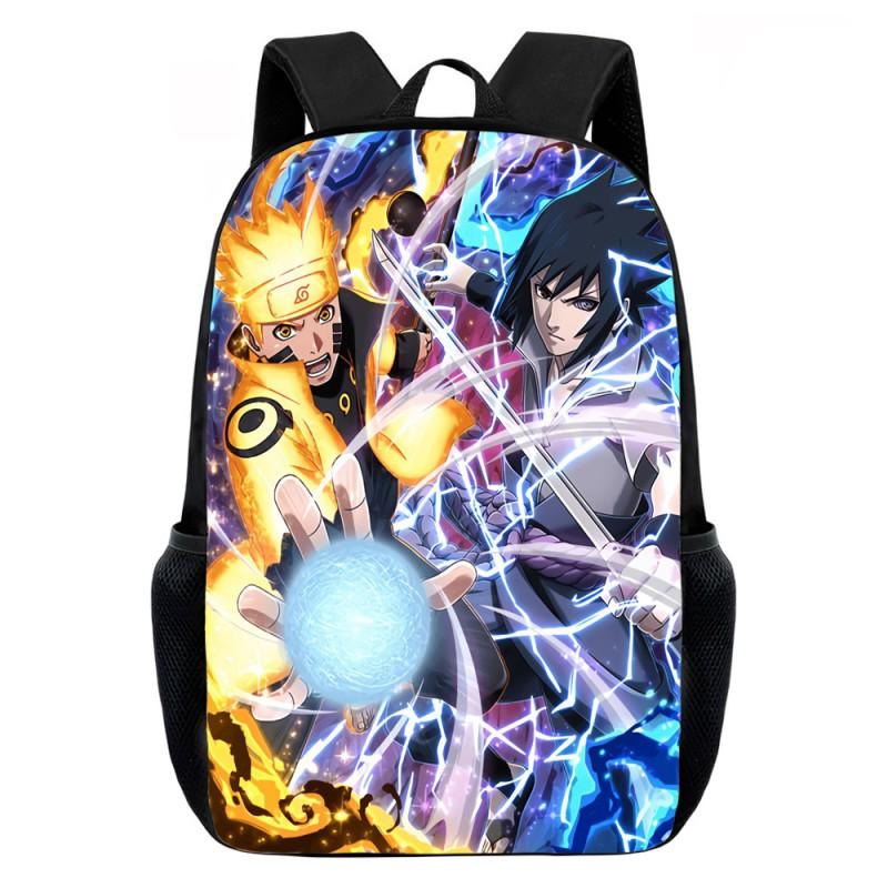 Naruto Anime Printed Kids School Backpack Elementary Students Lightweight Ergonomic Dual-Shoulder Bag Unisex