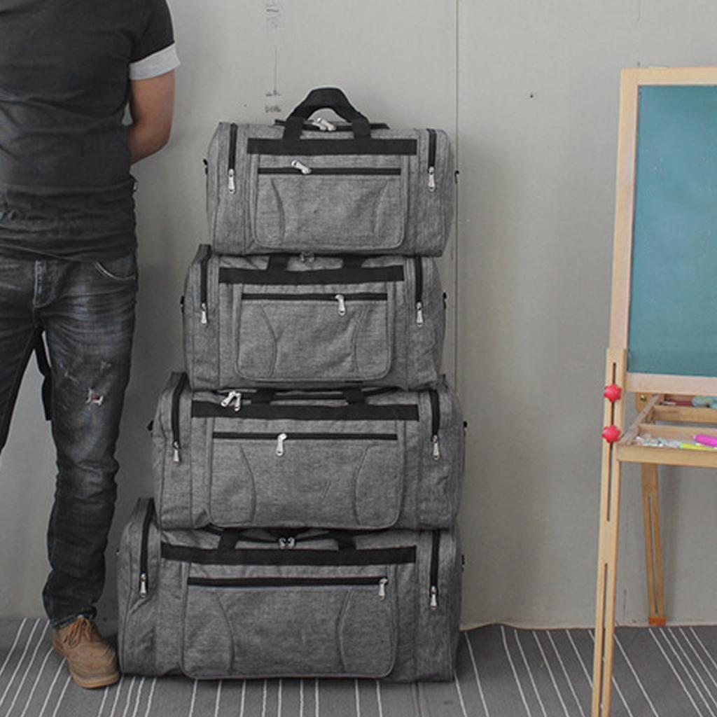 Travel Garment Bag Waterproof Large Capacity Multi Pockets Oxford Fabric Travel Bag for Gentlemen Light Gray S