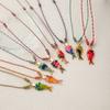 And Popular Colorful Rope Necklace, Ocean Fish Pendant, Fashionable Single Item, Gold-plated Color Preservation