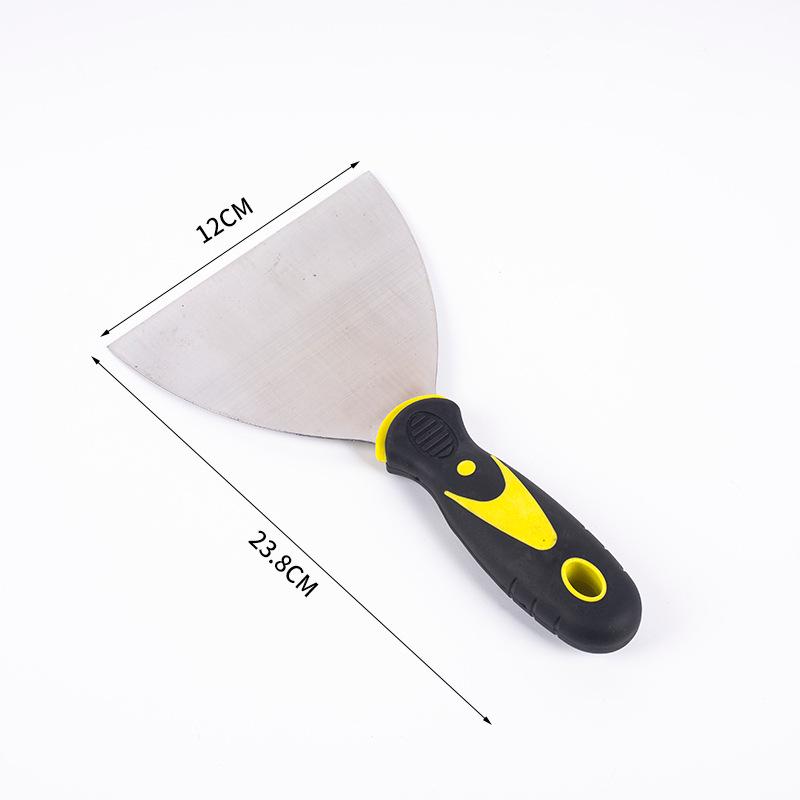 Two-Color Stainless Steel Putty Scraper: Thickened Decorative Shovel and Cleaning Tool