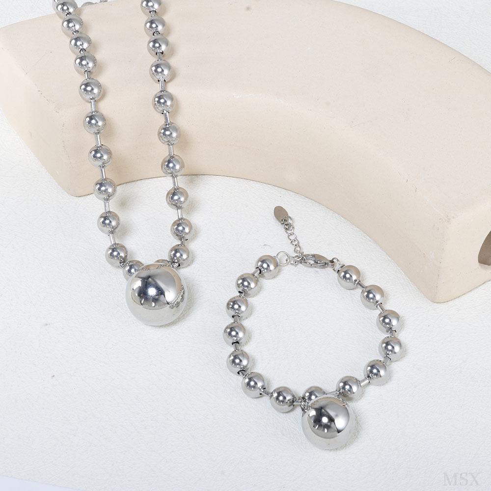 Minimalist Stainless Steel Hollow Bead Bracelet