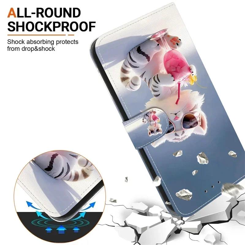 Capa A25 Hoesje voor Samsung Galaxy A25 SM-A256E Cartoon Lederen Hoesje voor Samsung Galaxy A25 A 25 Etui Telefoonhoesje Portemonnee Boekhoes