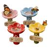 4 PCS Bee Watering Station Flower-Shaped Butterfly Feeder Colorful Butterfly Bee Bath Bowl for Outdoor Garden