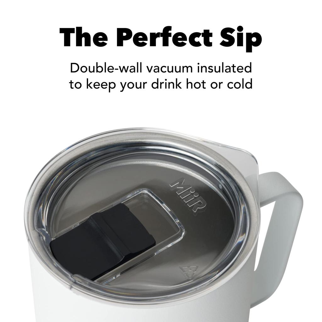 MiiR Camping Cup 12oz Double Wall Vacuum Insulated Stainless Steel with Slide Lid - Splash-Resistant