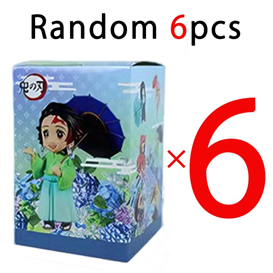 In Stock 12cm Kawaii Demon Slayer Plum Rain Series with Box Handmade Model No Yaiba Kamado Nezuko Action Figure Ornament Gift