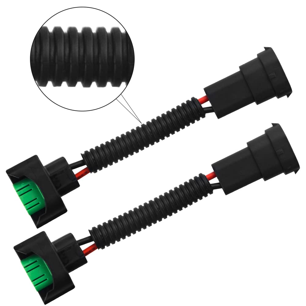 WMYCONGCONG 2pcs H11 / H8 Male Female Connector Wiring Harness