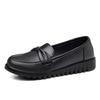 Spring Women's Shoes Low-top Solid Color Round Head Mother Shoes Waterproof Beanie Shoes Soft Leather Shoes