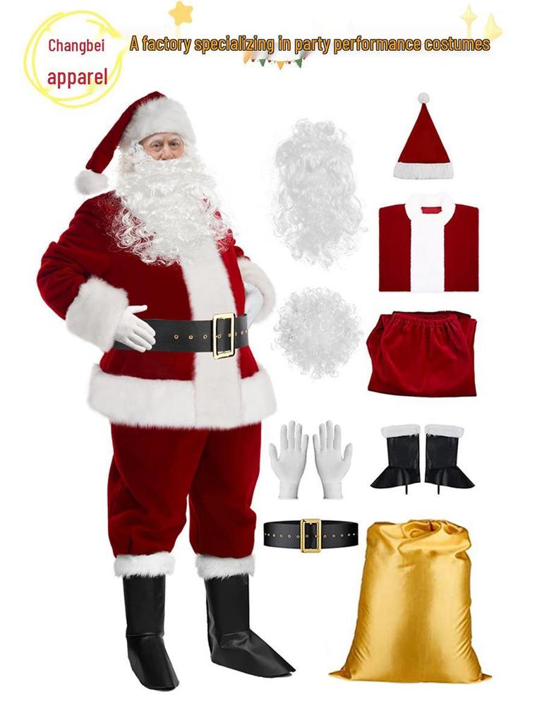 Men's Santa Claus Costume Set for Christmas & New Year's Eve Cosplay Parties