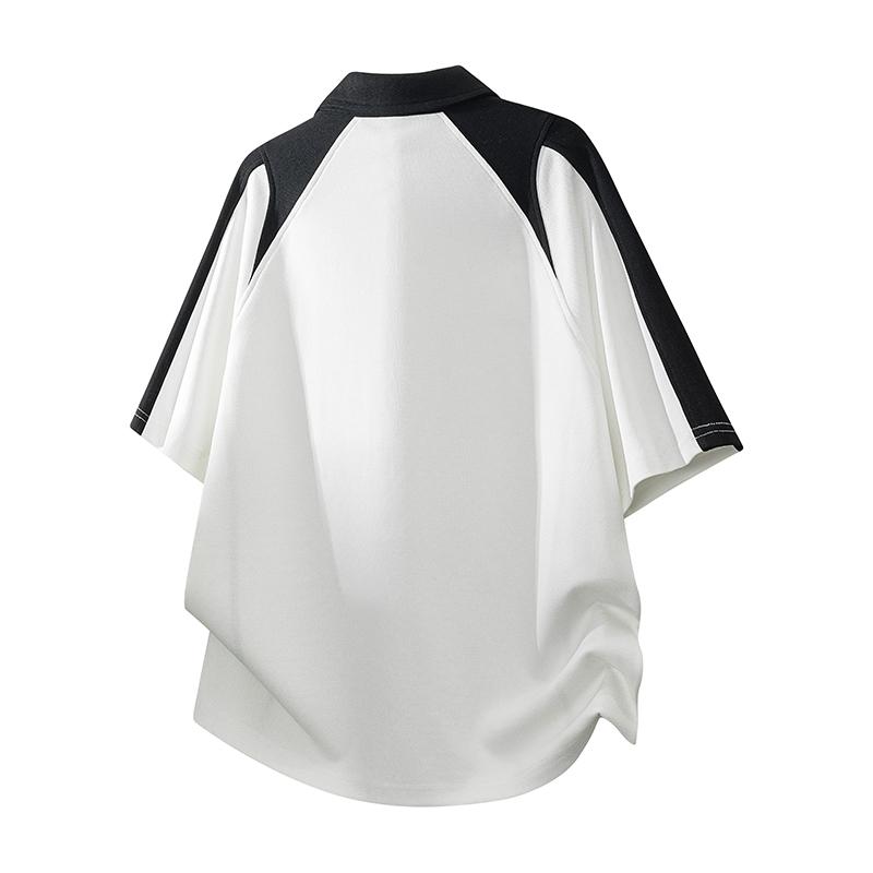 Tops Are Loose And Breathable Sports Large Size Men's Casual Half-zip Short-sleeved T-shirts