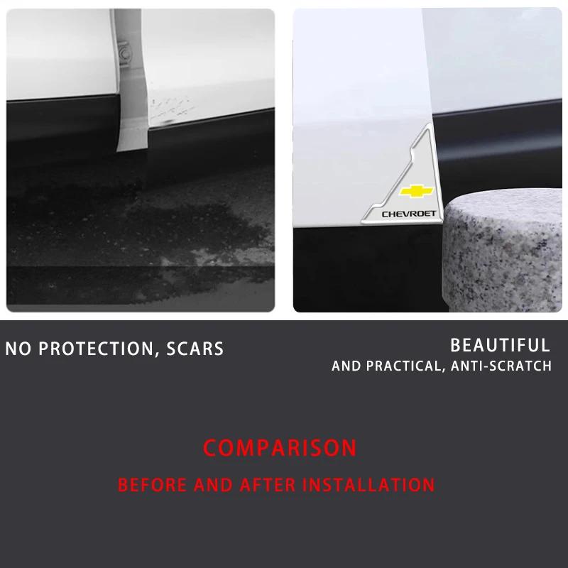 Car Door Corner Protection Decals Stickers Styling For Chevrolet Silverado Impala Malibu Equinox Cruze Camaro Car Accessories JY1